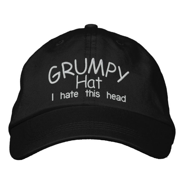 Grumpy HAT Bestickte Kappe (Vorderseite)
