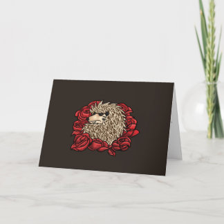 Grumpy Hedgehog Love Carte de remerciements