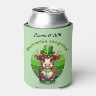 Grumpy Highland Cow St Patrick's Day Dosenkühler