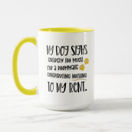 Grumpy Hund Funny Zitat mit Foto gelb Tasse