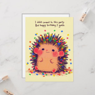 Grumpy Igel Geburtstagskarte Karte
