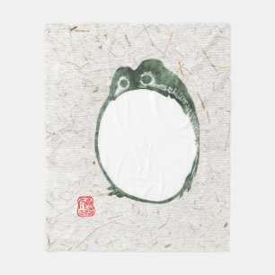 Grumpy Japanese Frog Toad 19. Jahrhundert Fleecedecke