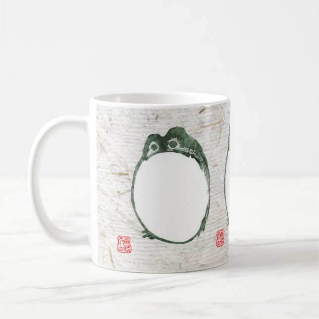 Grumpy Japanese Frog Toad 19. Jahrhundert Kaffeetasse (Links)