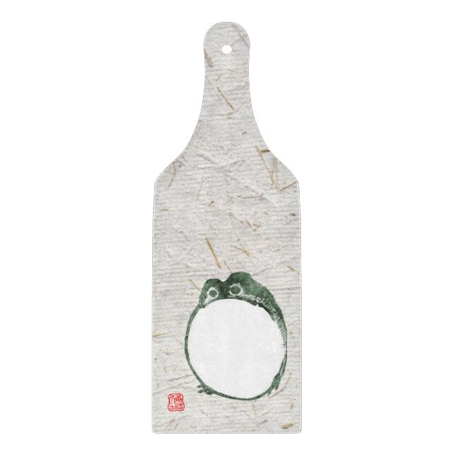 Grumpy Japanese Frog Toad 19. Jahrhundert Schneidebrett (Vorderseite)