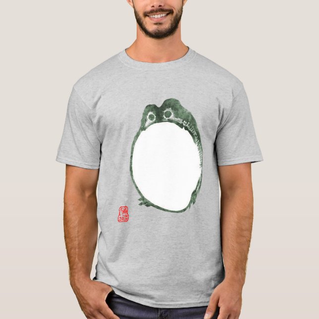 Grumpy Japanese Frog Toad 19. Jahrhundert T-Shirt (Vorderseite)