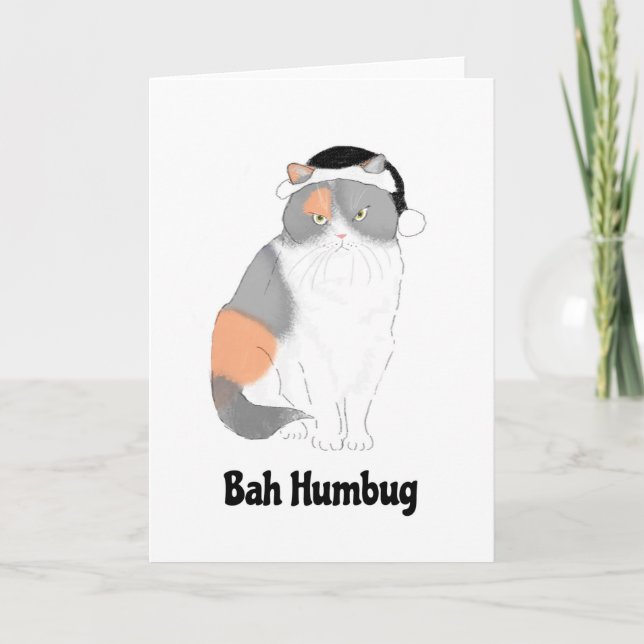 Grumpy Katie bah humbug Weihnachtskarte Karte (Vorderseite)