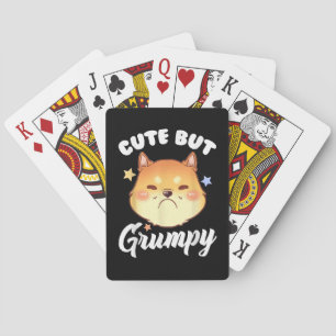 Grumpy Kitten Upset Pouting Cat Spielkarten