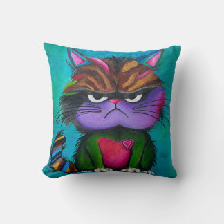 Grumpy Kitty Kissen, 16 x 16 Kissen
