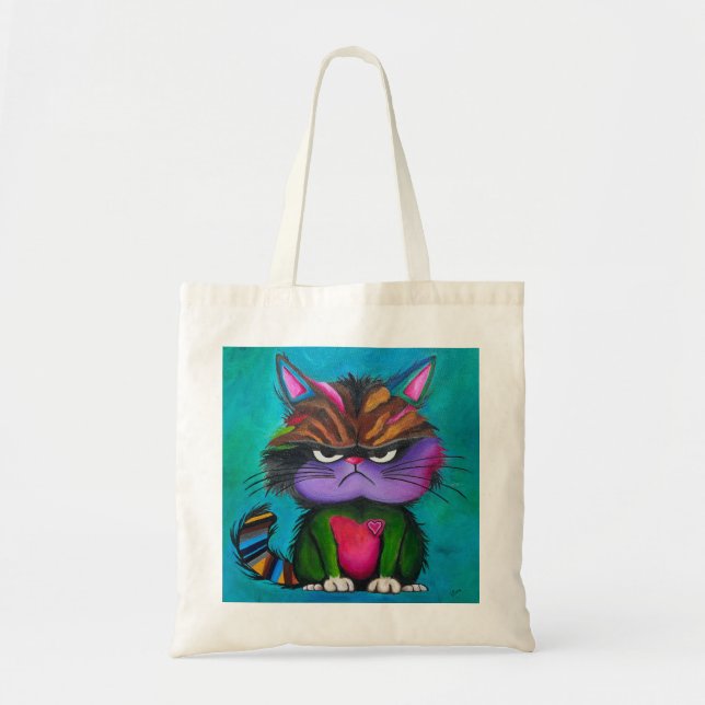 Grumpy Kitty Sweatshirt Tragetasche (Vorne)