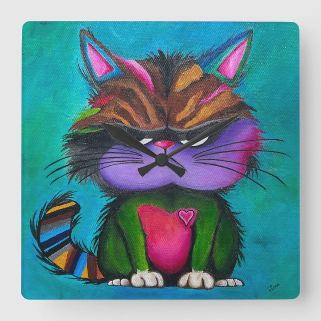 Grumpy Kitty Uhr (Vorderseite)