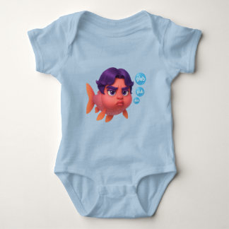 Grumpy Koi Glub Club - Niedliche Lila-haarige Fisc Baby Strampler