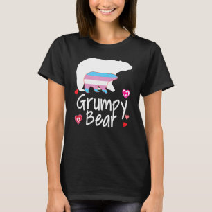 Grumpy Lgbt Bear Transgender Rainbow Lgbt Lesb T-Shirt