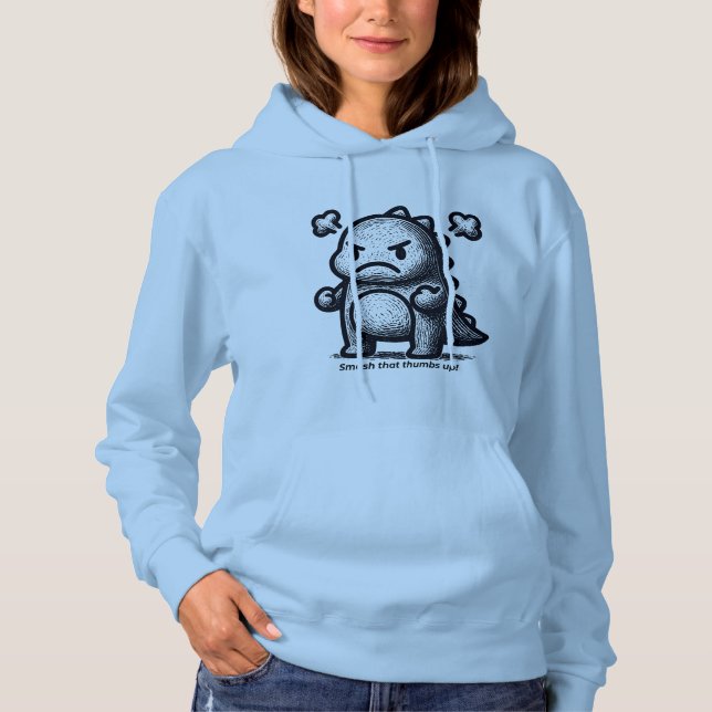 Grumpy Little Dino Hoodie (Vorderseite)