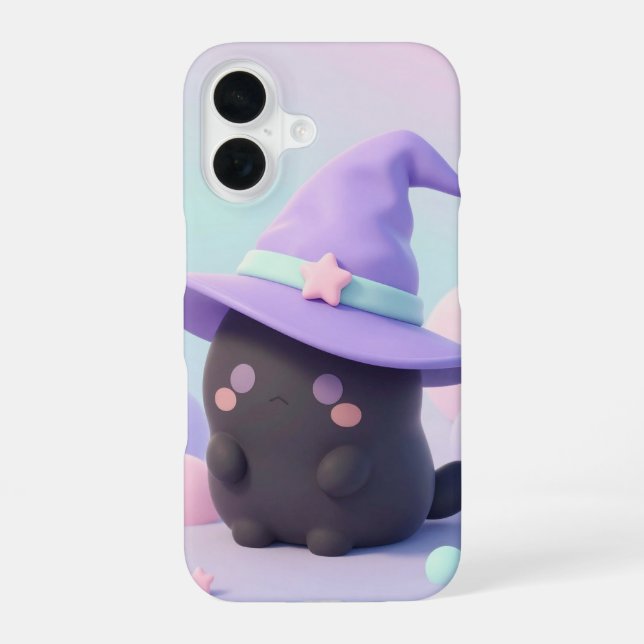 Grumpy Little Witch Pastel Halloween Case iPhone 16 Hülle (Rückseite)