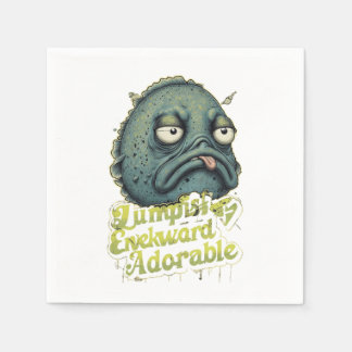 Grumpy Lumpfish Napkin Design Serviette