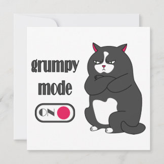 Grumpy-Modus auf lustig fetter Cat Card Save The Date