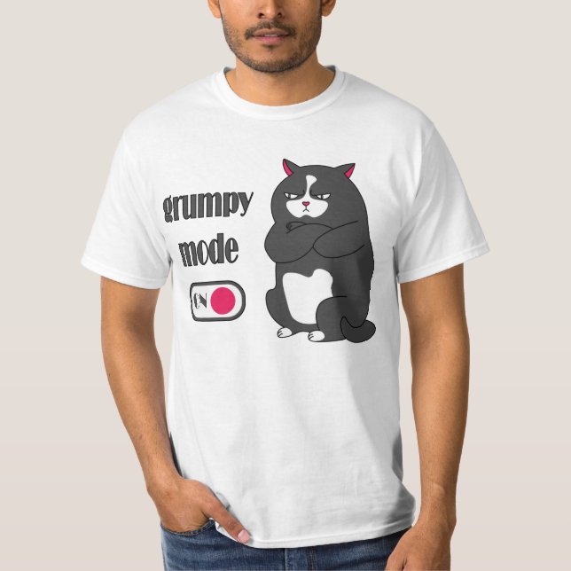 Grumpy-Modus auf lustigen, fetten T - Shirt (Vorderseite)