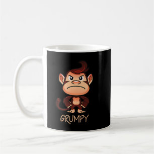 Grumpy Monkey Meme Ästhetik Bad Mood Schimpanse P Kaffeetasse