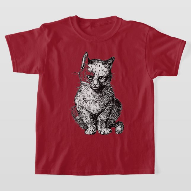 Grumpy Niedlich Katzenjunge Shirt (Ablage )