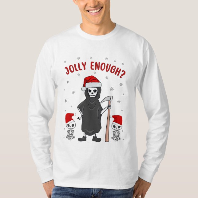 Grumpy niedlich spoky Weihnachtsmann, lustige Weih T-Shirt (Vorderseite)