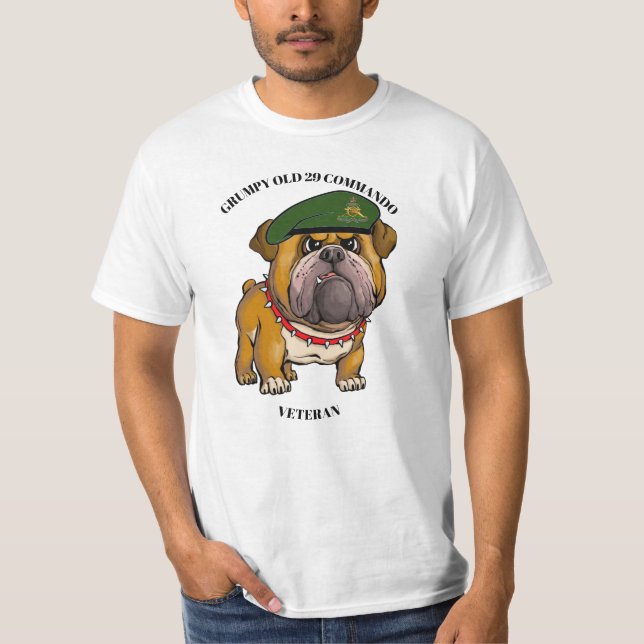 Grumpy Old 29 Commando  Royal Artillery Veteran T-Shirt (Vorderseite)