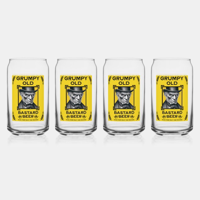 Grumpy Old Bastard Bier Dosenglas (Vorderseite)