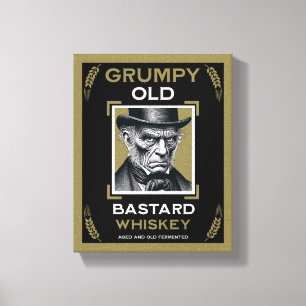 Grumpy Old Bastard Whiskey Leinwanddruck