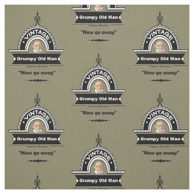 Grumpy Old Man Club Fun "Over Hill" Stoff (Muster)
