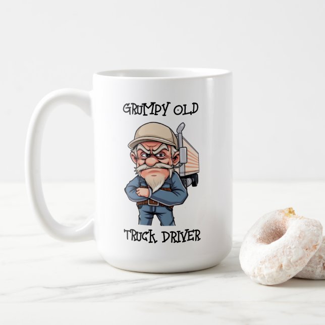 Grumpy Old Truck Driver Kaffeetasse (Mit Donut)