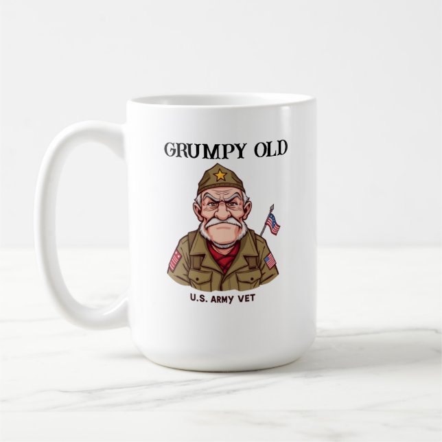 Grumpy Old U.S Army Vet Kaffeetasse (Links)