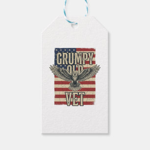 Grumpy Old Vet Patriotisches Adlerflagge-Shirt-Des Geschenkanhänger