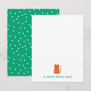 Grumpy Orange Cat Children's Stationery Mitteilungskarte
