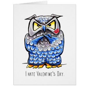 Grumpy Owl Hate Valentinstag