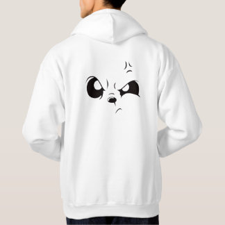 Grumpy Panda Gesicht Minimalistischer Weißer Overs Hoodie