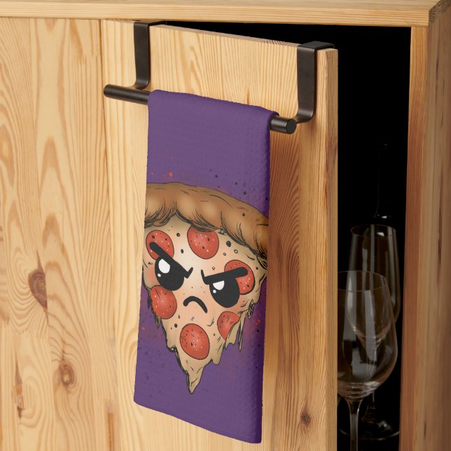 Grumpy Pizza Geschirrtuch (Drittel gefaltet)