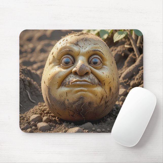 Grumpy Potato Head in Direkt Mousepad (Mit Mouse)