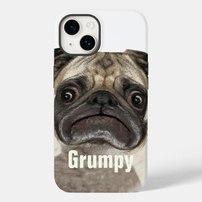 Grumpy Puggy Geschenke Case-Mate iPhone 14 Hülle (Rückseite)