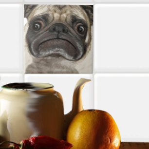 Grumpy Puggy Geschenke Fliese