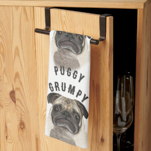 Grumpy Puggy Geschenke Handtuch