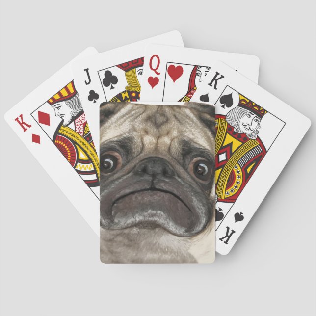 Grumpy Puggy Geschenke Spielkarten (Rückseite)