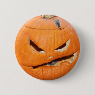 Grumpy Pumpkin Button