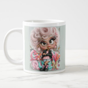 Grumpy Queen Pink Punk Jumbo-Tasse