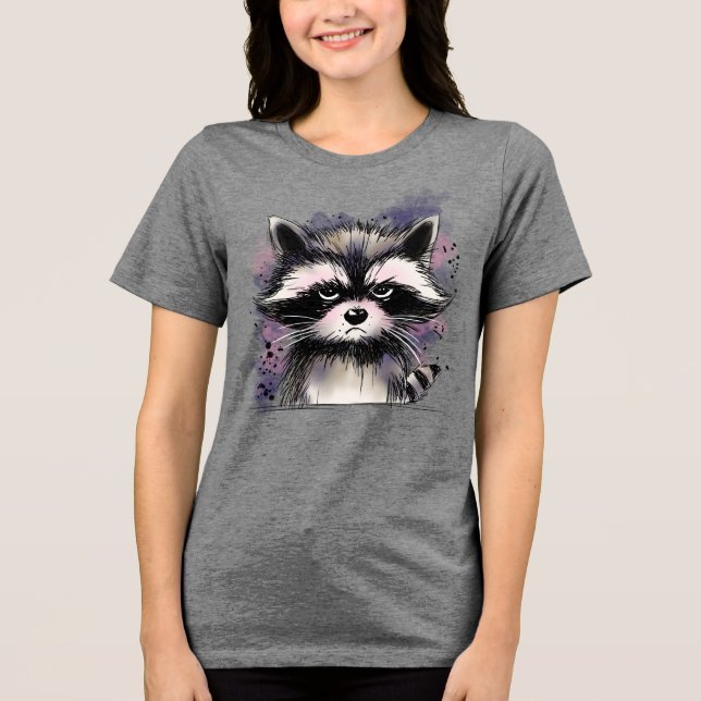 Grumpy Raccoon Tri-Blend Shirt (Vorderseite)