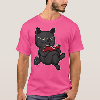 Grumpy Reading Cat Book Lovers Reading Book T-Shirt