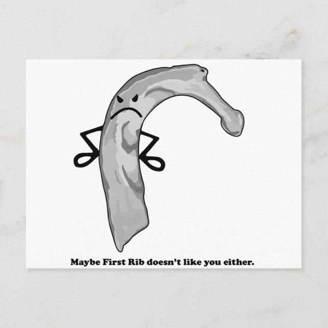 Grumpy Rib Postkarte (Vorderseite)