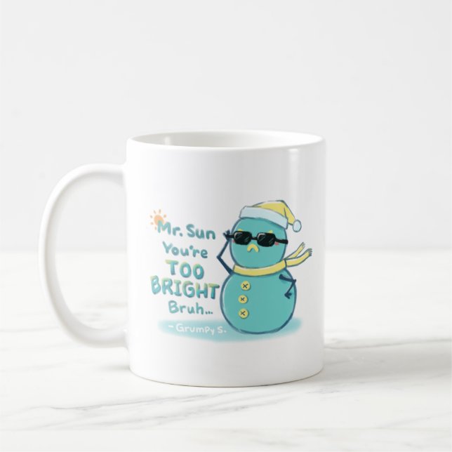 Grumpy S. Illustration: Mr. Sun Sie sind zu hell Kaffeetasse (Links)