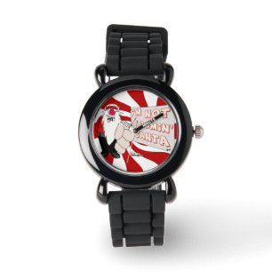 Grumpy Santa eWatchFactory Glitzer Watch Armbanduhr