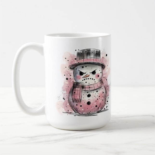 Grumpy Snowman Kaffeetasse (Links)