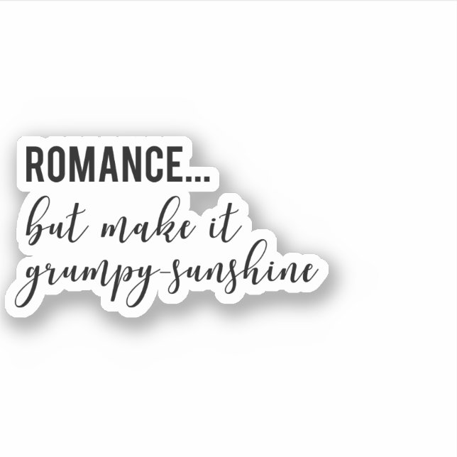 Grumpy Sunshine Romance Trope Sticker (Vorderseite)