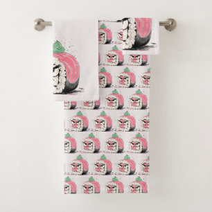 Grumpy Sushi Badhandtuch Set